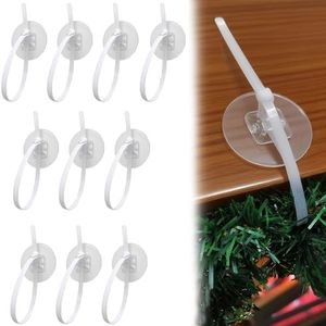10 Piece No-drill Christmas Garland Hangers with Adhesive Hooks and Ties