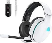 Gvyugke Gaming headset, 2.4GHz Wireless Gaming Headphone for PS4, PS5, PC, Mac, 5.2 Bluetooth Headphone with Detachable Noise Canceling 3D Microphone, 3.5mm Wired Mode for Xbox Series