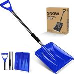 Snow Shovel, 2025 New Upgrade Large-Capacity Lightweight Aluminum Portable Snow Shovel, New Winter Snow Removal Tool, Detachable Three-Part Adjustable Long Handle, Winter Utility for Driveway Car