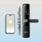 Mygate Smart Door Lock Plus | 6-Ways to Unlock | in-Built WiFi | Fingerprint | Mobile App Access | OTP | PIN Access | RFID Card | Mechanical Key | Decoy Pin Feature | 3-Years Warranty