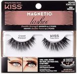 KISS Magnetic Lash Collection 1 Pair of False Eyelashes, Crowd Pleaser, Reusable Synthetic False Eyelashes With 5 Double Strength Magnets