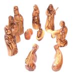 Standard size modern or Abstract style collectible Christmas holiday Nativity figurines Set. Hand-carved in Bethlehem in grade A Olive wood