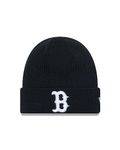 New Era Boston Red Sox MLB League Essential Black White Cuff Knit Beanie - One-Size