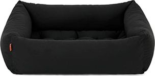 Pet Smile Super Soft Reversible Bed for Indoor Cats, Dog Bed for Puppy and Kitty Round Bed, Sofa Basket for a Dog & Cat | Rectangular Pet and Cat Comfortable Bed (S, Black)