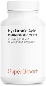 Supersmart - Hyaluronic Acid 300 mg Per Day - High Molecular Weight Sodium Hyaluronate (1.2 Million Daltons) - Support Healthy Joints & Skin | Non-GMO & Gluten Free - 60 Vegetarian Capsules