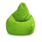 Loft 25 Bean Bag Gamer Chair | Outdoor Indoor Living Room BeanBag Seat | Water Resistant | Ergonomic Design for Body Support | Durable & Comfortable (Bean Bag, Lime)