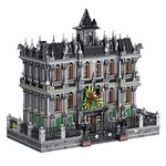 ELAICREE 7537 Piece Three Level Madhouse Modular Building Blocks Bricks Set Insane Asylum Hospital Toy Bricks with an LED Lighting