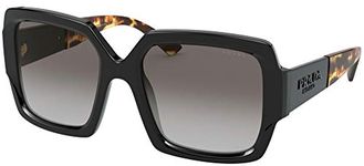 Prada Women's 0PR 21XS Sunglasses, Black/Light Grey Shaded, 54