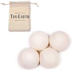 Wool Dryer Balls by Tru Earth 4-Pack, XL Premium Reusable Natural Fabric Softener (4)