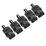 JSADZKJ IEC C13 Power Plug Connector C13 Female Plug Rewirable Power Adapter Connector 3 Pin Power Socket Connectors 250V 10A AC Power Extension Adapter(5 PCS)