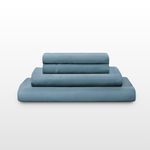 Sijo AiryWeight Tencel Sheet Set, 100% Lyocell Derived from Eucalyptus, Buttery Soft, Architectural Digest 2022 Best Cooling Sheets Winner - 2pc - 1 Pillowcase 1 Fitted (Teal, Twin)