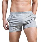 Banana Bucket Men’s Running Workout Gym Active Shorts Sleep Bottom, Light Grey, 26-29