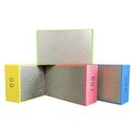 4pcs Diamond Hand Polishing Pads for Sanding Ceramics Glass Tile Concrete Stone Marble Granite, 60#, 100#,200#,400# Reusable Foam Sanding Blocks(4pcs)