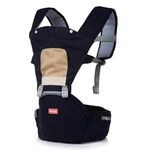 INFANTSO Hip Seat Baby Carrier (Navy Blue) with 4 Adjustable Carry Positions, Baby Carrying Hip Seat for 3 to 24 Months Toddlers, Kangaroo Style Born to Toddler Carrier with Up to 15kg Weight