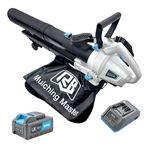 40V 3-in-1 Cordless Leaf Blower/Vacuum/Mulcher, 30:1 Mulching Ratio (4Ah Battery and Charger Included)