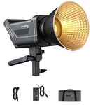 SMALLRIG RC 220B 220W Bi-Color COB Video Light, 2700K-6500K 84500Lux Continuous Output Light with 9 Lighting Effects, CRI 95+ Bowens Mount Light with 2 Power Supply Methods App Control – 3622