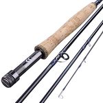 Sougayilang Fly Fishing Rod, Lightweight Ultra-Portable 4-Piece Graphite Fly Rod for Complete Starter 5/6wt, 7/8wt Rod for Traveling - 5/6WT