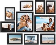 SANGMUCEN 10 Pack Picture Frames Collage Wall Decor, Picture Frame Set with Two 8x10, Four 5x7, and Four 4x6, Gallery Wall Frame Set, Black ZXK001H