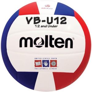 Molten VBU12 Light Volleyball, Red/White/Blue, 12 & under