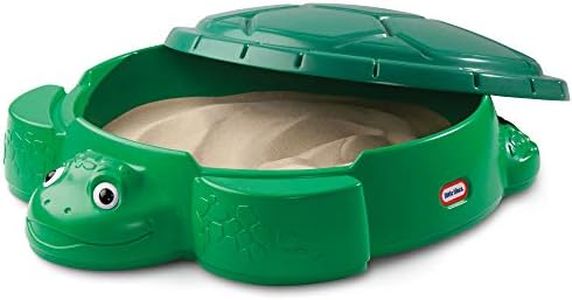 Little Tikes Bac à sable tortue- Activités en plein air. Jouet d’été sécurisé & portable, pataugeoire & boîte de rangement - Encourage les jeux créatifs. Jouet en plein air, 12 mois et +