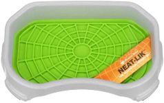 Neater Pets - Neat-LIK Pad with Mess-Proof Tray Keeps Floors Clean - Slow Feeding Pad for Dogs & Cats - Relieves Anxiety & Cures Boredom - Fill Licking Pad with Treats & Food (Green & Vanilla Bean)