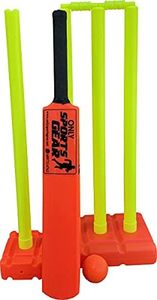 Sportsgear US Kids Plastic Cricket Set Includes Bat Ball Stumps Base and Carry Bag (Size 5 (Age 9-13))