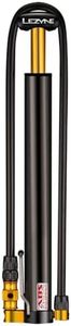 LEZYNE High Volume Bicycle Portable Floor Pump, Black, CNC Machined, ABS Flip Chuck, Presta/Schrader, No Gauge, 90 psi, Included Speed Chuck, Foot Peg, Foot Spot, Unisex, Imported