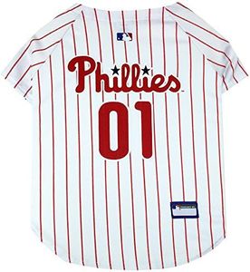 MLB Jersey for Dogs & Cats - Baseball Philadelphia Phillies Pet Jersey, X-Large.