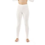 Cottonique Hypoallergenic Women's Thermal Base Layer Leggings Made from 100% Organic Cotton, Natural, 4