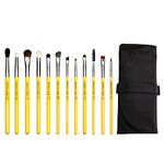 Bdellium Tools Professional Makeup Studio Series Eyes 12pc. Brush Set with Roll-Up Pouch