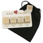 Date Night Dice, Date Night Ideas Game Kit with 5pcs Wooden Dices, Couple Games for Adults, for Couples, Honeymoon Gifts for Him Her, Wedding Gift Ideas, Valentine's Day Couple Gifts