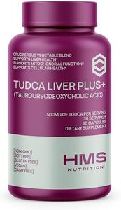 HMS Nutrition TUDCA Liver Plus+, Supports Liver Cleanse Detox & Repair, Supplement with Milk Thistle Seed Extract, Vitamin B12, Folate, & Cruciferous Vegetable Complex, 60 Capsules