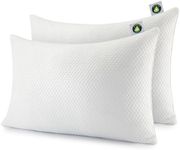 Martian Dreams LunaCore® Hybrid Pillow, Microfibre & Shredded Memory Foam Fill, Medium Firm, Hypoallergenic, 2 Pack (50x75cm), Neck & Shoulder Support