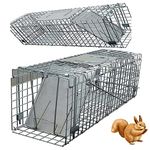 24" Cat Trap Large Animal Trap Cage for Stray Cat Humane Rescue, Foldable Catch and Release Animal Trap for Indoor Outdoor,Easy To Release Mouse Killer Bird Cage Trap,with Safe Carrying Handle