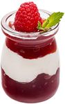 3.5-OZ Glass Jars for Yogurt, Milk, Parfait, and Pudding: Perfect for Bakeries, Buffets, Breakfast Bars, and Restaurants – Yogurt Maker Glass Replacement Jar with Plastic Cap – 100-CT – Restaurantware