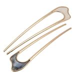 Beaupretty 2pcs U-Shape Hairpins,Alloy Shell Retro Hair Chopsticks U-shaped Hair Sticks Hair Forks for Women Girls