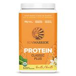 Sunwarrior - Classic Plus, Raw Organic Plant Based Protein, Vanilla, 750 g