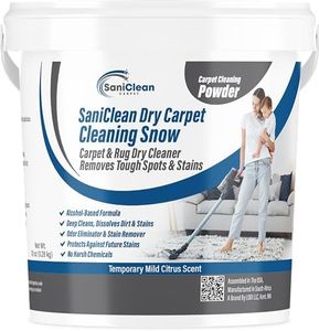 SaniClean Dry Carpet & Rug Cleaning Powder – Deep Cleans, Spill Cleanup, Spot & Stain Remover, Pet Mess | Brush In, Vacuum Out | For Large Areas Or Spot Treatment | No Harsh Chemicals