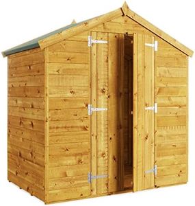 BillyOh 4x6 Tongue and Groove Wooden Garden Shed Double Door Windowless Apex Premium Roof Floor Felt - 4ftx6ft