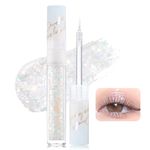 Erinde Liquid Glitter Eyeshadow, Liquid Glitter Eyeliner and Pink Shimmer Eyeshadow 2 in 1, Pigmented, Long Lasting, Quick Drying, Easy to Apply, Loose Glitter Glue for Eye Crystals Korean Style Eye Makeup #Candy