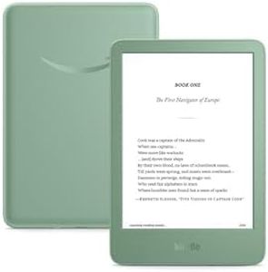 Amazon Kindle 16 GB (newest model) - Lightest and most compact Kindle, now with faster page turns, and higher contrast ratio, for an enhanced reading experience - Matcha
