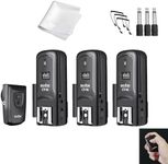 Godox CT-16 Wireless Radio Flash Trigger Receiver Kit, 16 Channel 2.4GHz Wireless Flash Trigger Kit (1x Transmitter+3X Receiver), Compatible for Canon Nikon Pentax DSLR Camera