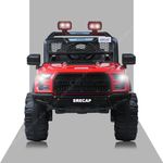 SRECAP Battery Operated 4x4 Big Size Jeep 12V Battery Jeep Battery Operated Ride On - New Red