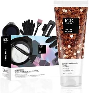 IGK On The Money | Fiery Copper Hair Gloss + Color Depositing Kit | Boost Shine, Enhance Copper Tones, Refresh Color | Semi Permanent At-Home Treatment
