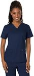 CHEROKEE Women's V-Neck Top, Navy, 