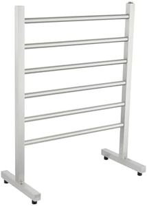 Decaura 6-Bar Freestanding Heated Towel Rail, Electric Towel Warmer with Square Tube Design, IP55 Waterproof, Stainless Steel, 600Wx795Hx300D mm