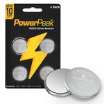 Power Peak CR2032 Battery - 3V Lithium Coin Cell Button Batteries - Suitable for AirTag, Car Key Fob, Kitchen Scale, Watch, Remote Control, Toys - CR 2032 DL2032