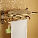 Antique Brass Bathroom Towel Rack W