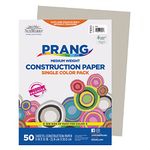 Prang (Formerly SunWorks) Construction Paper, Gray, 9" x 12", 50 Sheets