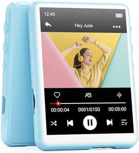 64GB MP3 Player with Bluetooth 5.3 - MECHEN 2.4" Full Touch Screen,Portable Digital HiFi Lossless Sound Music MP3 MP4 Player with Speaker,FM Radio,Line-in Recording,Earphones Included.